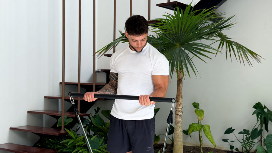 Resistance Band Bar Exercises: Setup, 8 Moves and a Progression Plan